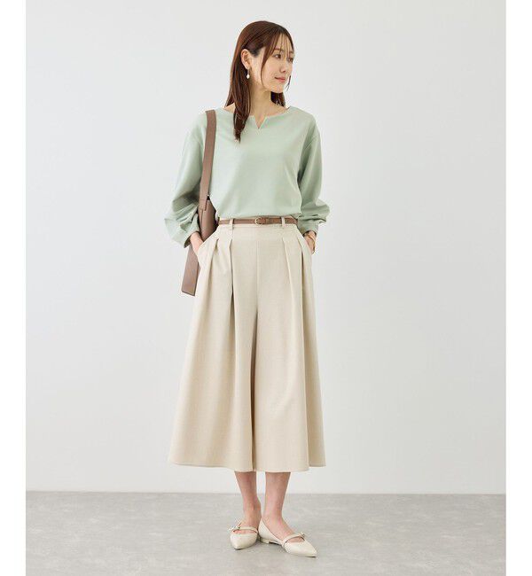 Rope&rsquo;Picnic「ランタンスリーブリップルカットトップス」|Tシャツ・カットソー|