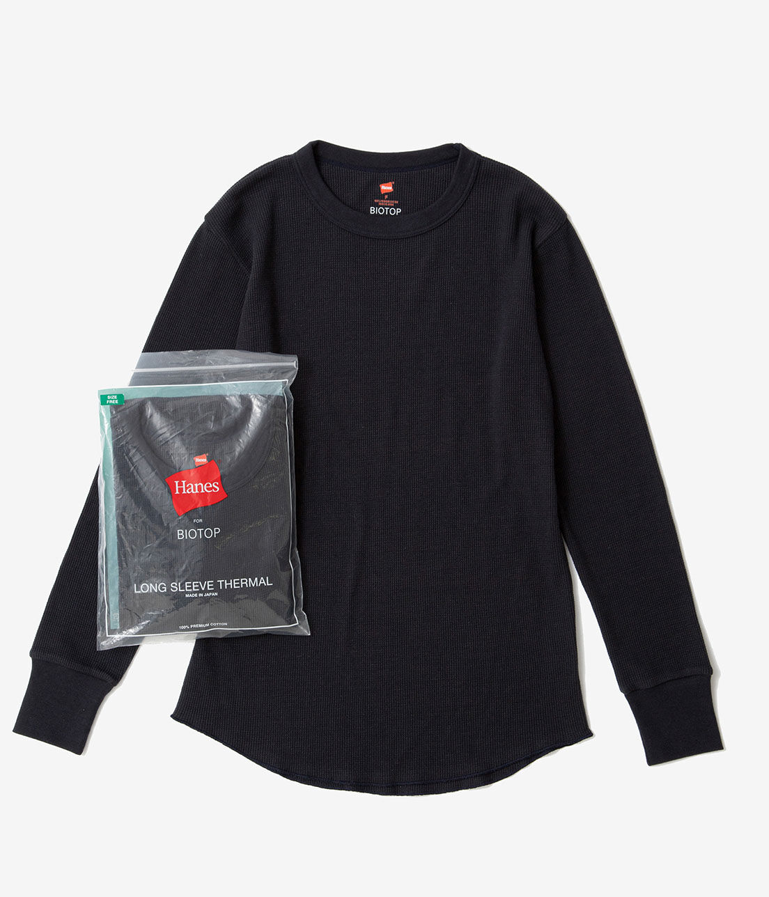 ADAM ET ROPE'「【Hanes for BIOTOP】LONG SLEEVE THERMAL」|Tシャツ・カットソー|ネイビー(40)