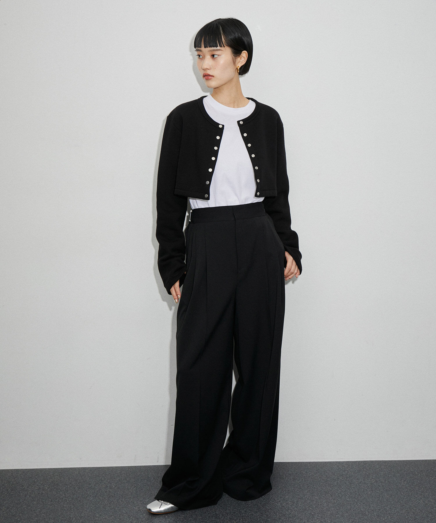 ADAM ET ROPE'「【サステナブル】2タックワイドスラックス」|スラックス|