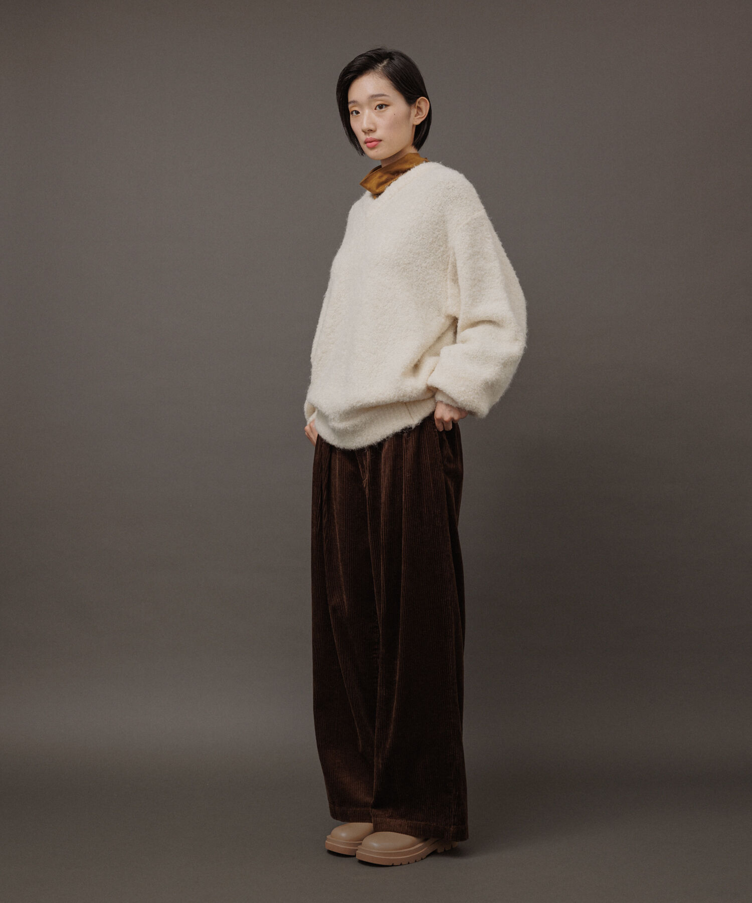 ADAM ET ROPE'「《好評につき数量限定で登場》【WEB限定】2タック ワイドルーズ ドカンパンツ / バギーパンツ /コーデュロ」|その他|