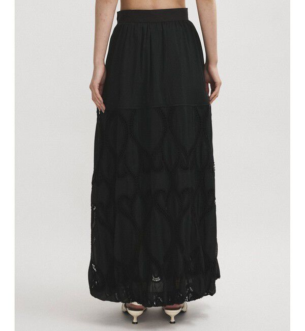 ADAM ET ROPE'「【EMOELLE】エンブロイダリーレーススカート」|スカート|