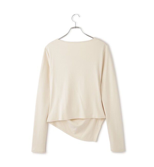 ADAM ET ROPE'「【WEB限定】アシンメトリードレープトップス」|Tシャツ・カットソー|