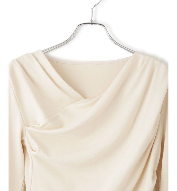 ADAM ET ROPE'「【WEB限定】アシンメトリードレープトップス」|Tシャツ・カットソー|