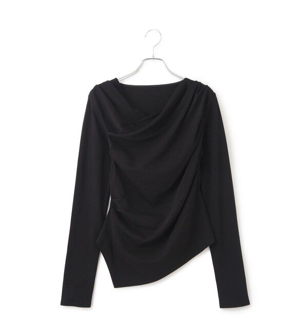 ADAM ET ROPE'「【WEB限定】アシンメトリードレープトップス」|Tシャツ・カットソー|