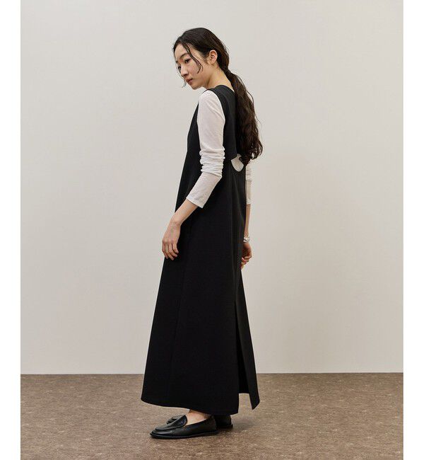 ADAM ET ROPE'「ディープネックカットソーワンピース」|ワンピース|