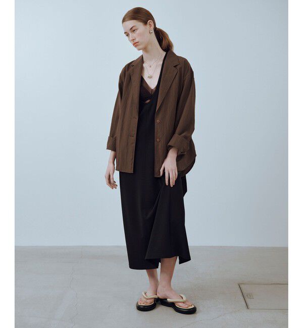 ADAM ET ROPE'「ディープネックカットソーワンピース」|ワンピース|