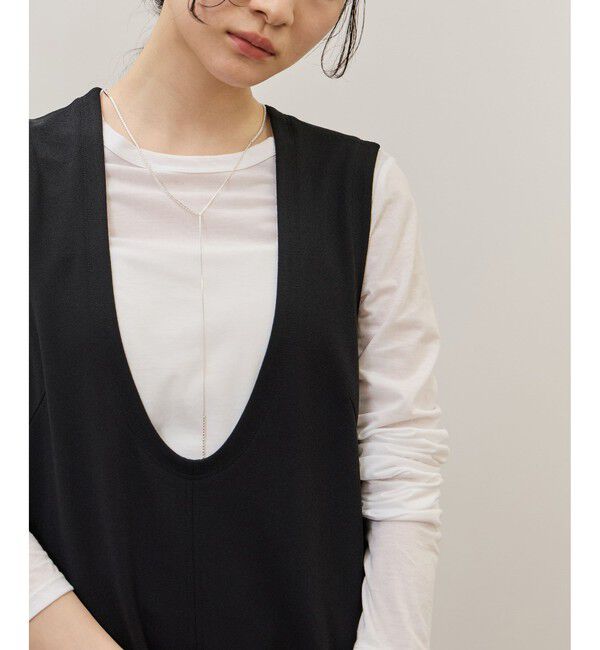 ADAM ET ROPE'「ディープネックカットソーワンピース」|ワンピース|