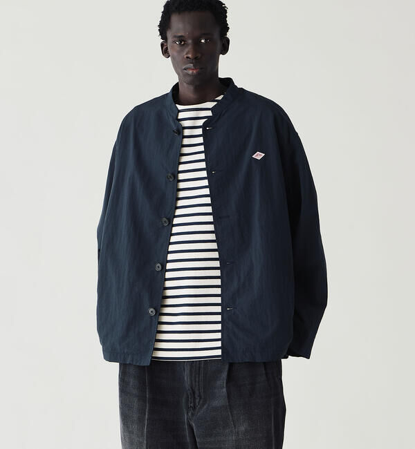 DANTON「DANTON | ナイロンタッサー バンドカラージャケット MEN」|テーラードジャケット|