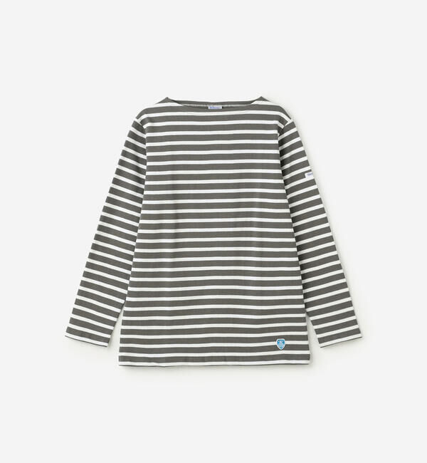 ORCIVAL「ORCIVAL | コットンロード ボートネック フレンチバスクTシャツ WOMEN」|Tシャツ・カットソー|GREY系1