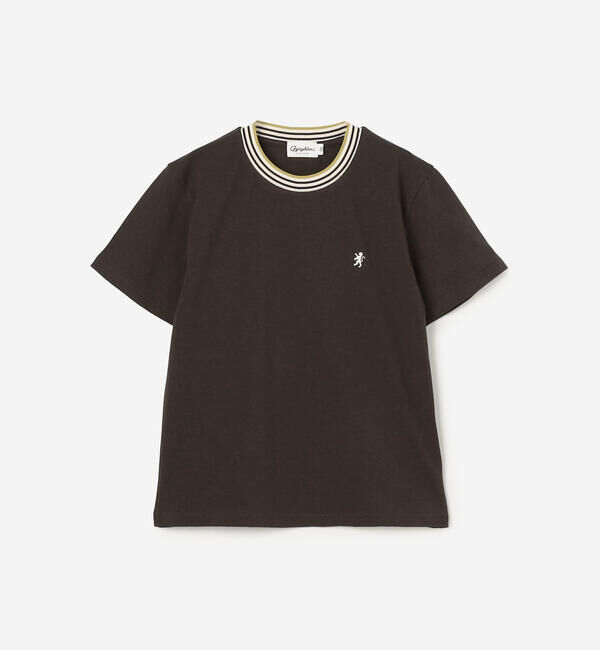 GYMPHLEX「Gymphlex | キッズ クルーネック ラインTシャツ」|その他|BROWN系1