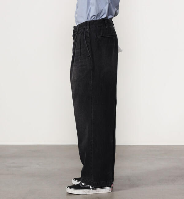  「FARAH | ツータック ワイドデニムパンツ MEN」|デニム|