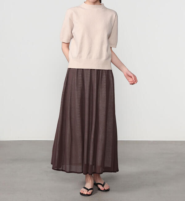 UNFIL「UNFIL | ボトルネック 半袖プルオーバー WOMEN」|ニット・セーター|