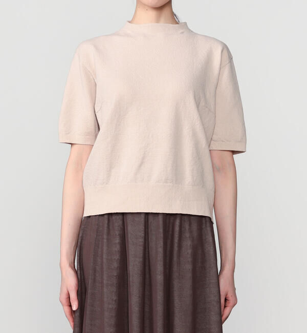 UNFIL「UNFIL | ボトルネック 半袖プルオーバー WOMEN」|ニット・セーター|