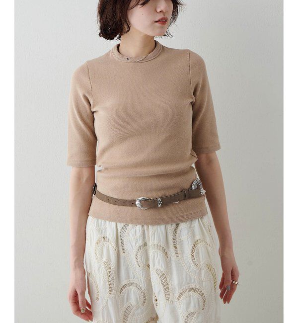  「ヴィンテージテレコTシャツ」|Tシャツ・カットソー|ベージュ