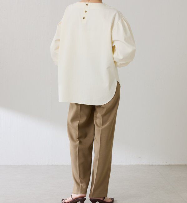  「ウールライクテーパードパンツ」|チノ|