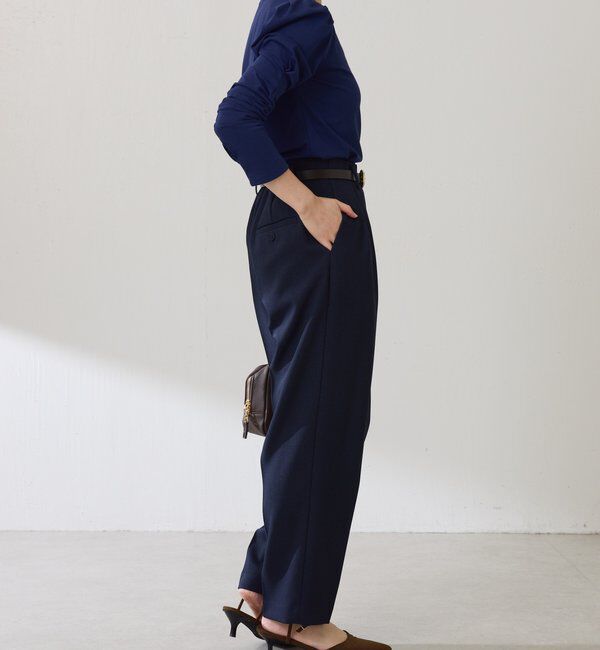  「ウールライクテーパードパンツ」|チノ|