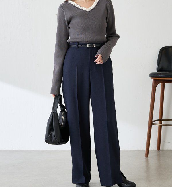  「フリルリブニット」|ニット・セーター|