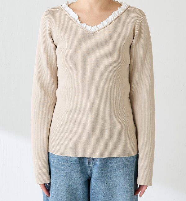  「フリルリブニット」|ニット・セーター|