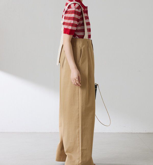  「サスペンダーワイドタックパンツ」|チノ|