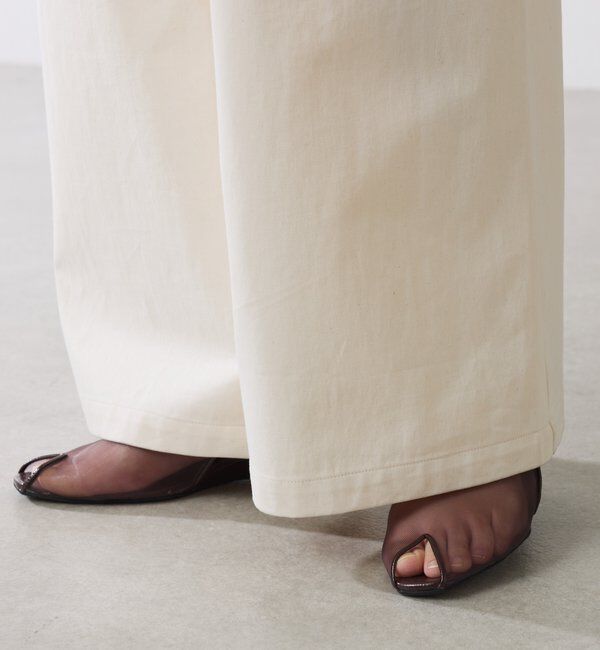  「サスペンダーワイドタックパンツ」|チノ|