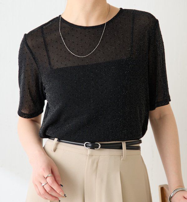  「【トレンドアイテム】シアードットチュールカットソー/アンサンブル」|Tシャツ・カットソー|