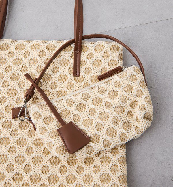  「【PAPILLONNER/パピヨネ】ラフィアツインズバッグ」|トートバッグ|