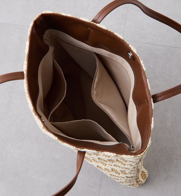  「【PAPILLONNER/パピヨネ】ラフィアツインズバッグ」|トートバッグ|