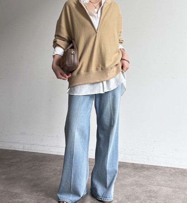  「【新色追加】【インフルエンサー OKOCHI企画】ハーフジップスウェット」|Tシャツ・カットソー|