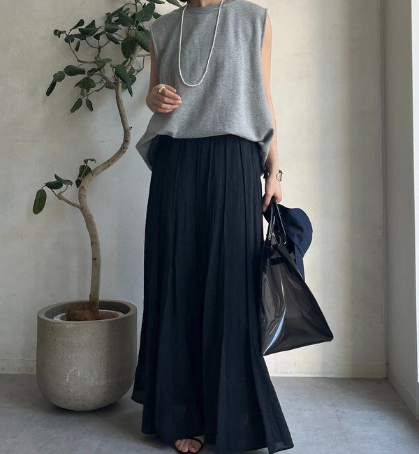  「シアーパネルプリーツスカート」|スカート|