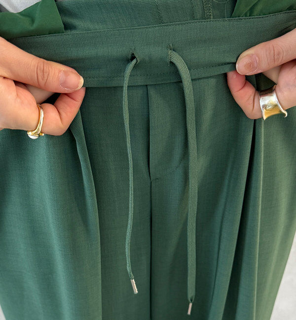  「接触冷感ワイドパンツ」|チノ|