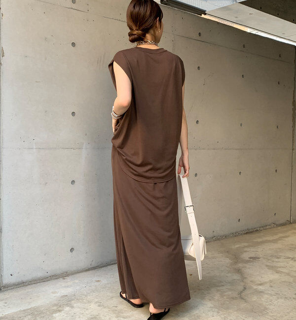  「【セットアップ可】ソフトロングスカート」|スカート|