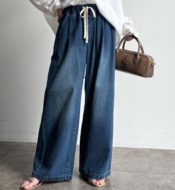  「デニムワイドイージーパンツ」|デニム|
