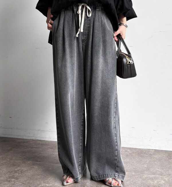  「デニムワイドイージーパンツ」|デニム|