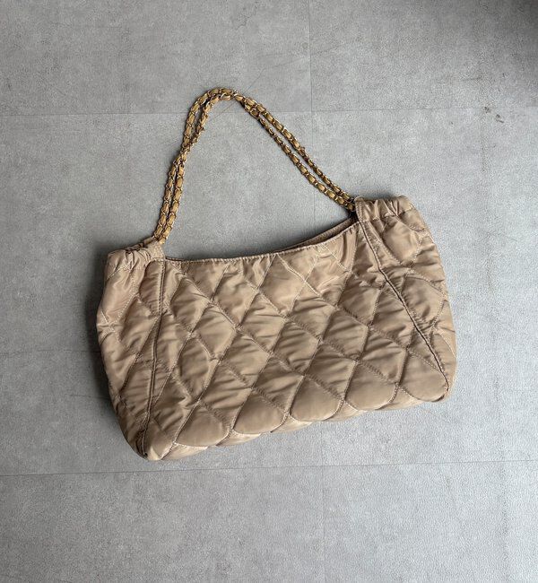  「【WEB限定】ナイロンキルトチェーントート」|トートバッグ|