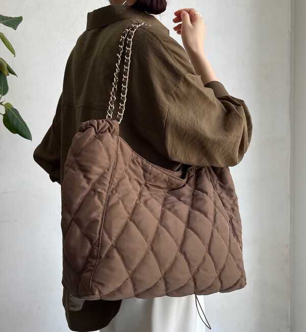  「【WEB限定】ナイロンキルトチェーントート」|トートバッグ|