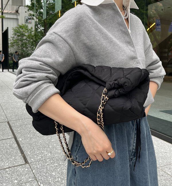  「【WEB限定】ナイロンキルトチェーントート」|トートバッグ|