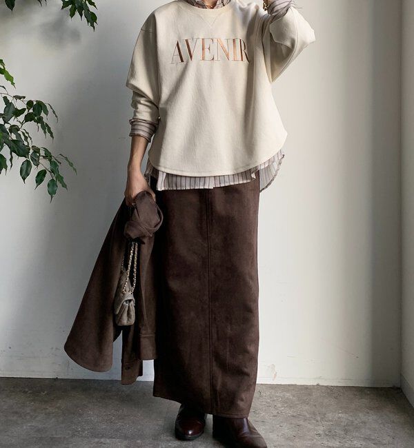  「スウェードダンボールIラインスカート」|スカート|