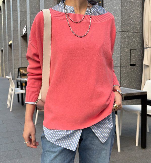  「ボートネックプルオーバー」|ニット・セーター|