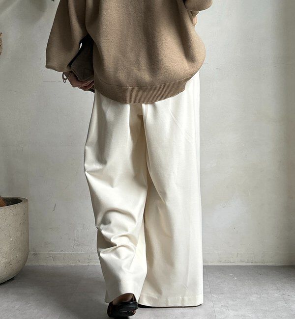  「ウォームタックワイドパンツ」|チノ|