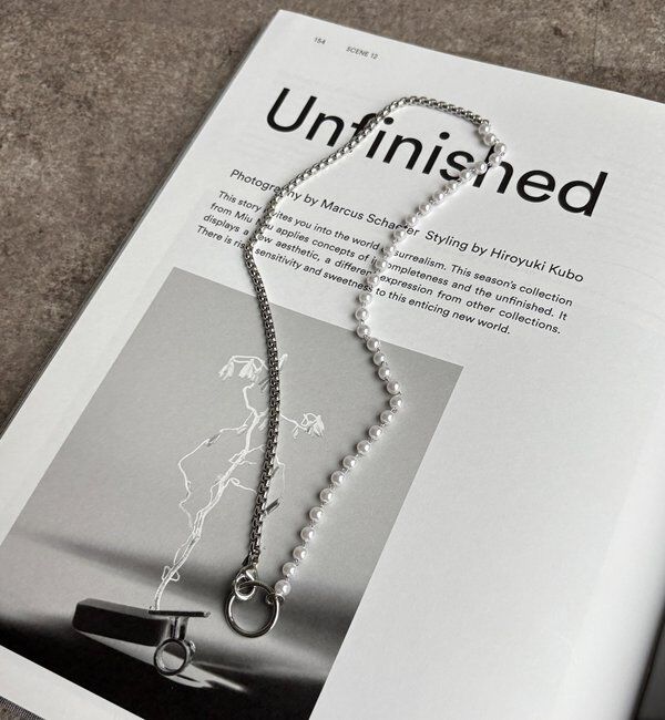  「パール&times;チェーンネックレス」|ネックレス|