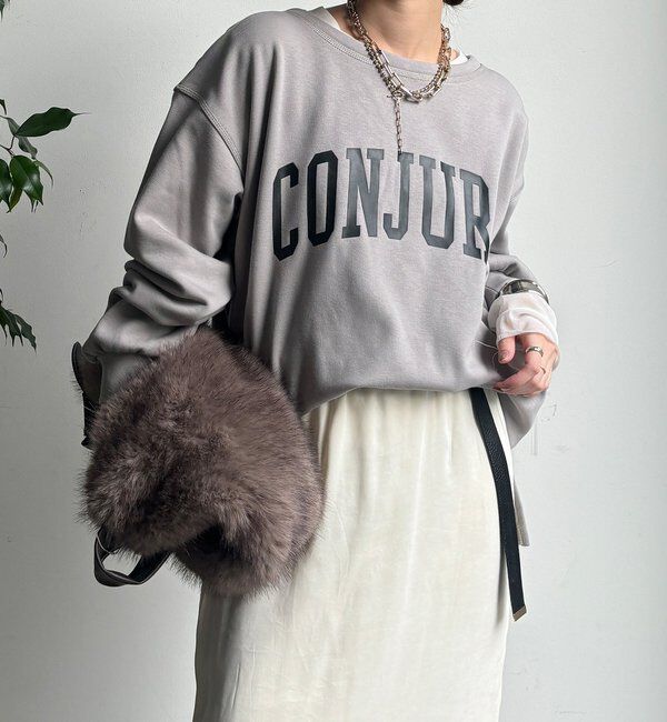  「前後ロゴプリント裏起毛プルオーバー」|Tシャツ・カットソー|