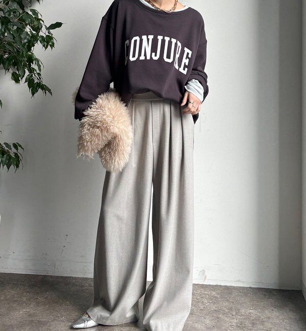  「前後ロゴプリント裏起毛プルオーバー」|Tシャツ・カットソー|