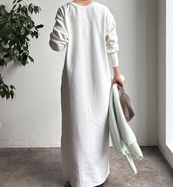  「裏毛裏起毛ヘンリーネックワンピース」|ワンピース|