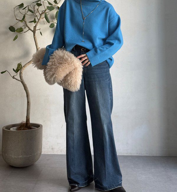  「ウール混タートルチュニック」|ニット・セーター|