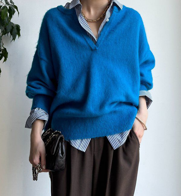  「深Vスリットニット」|ニット・セーター|