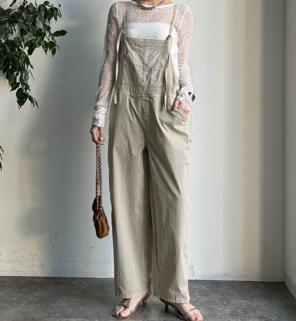  「ストレッチツイルピグメント加工オールインワン」|ワンピース|