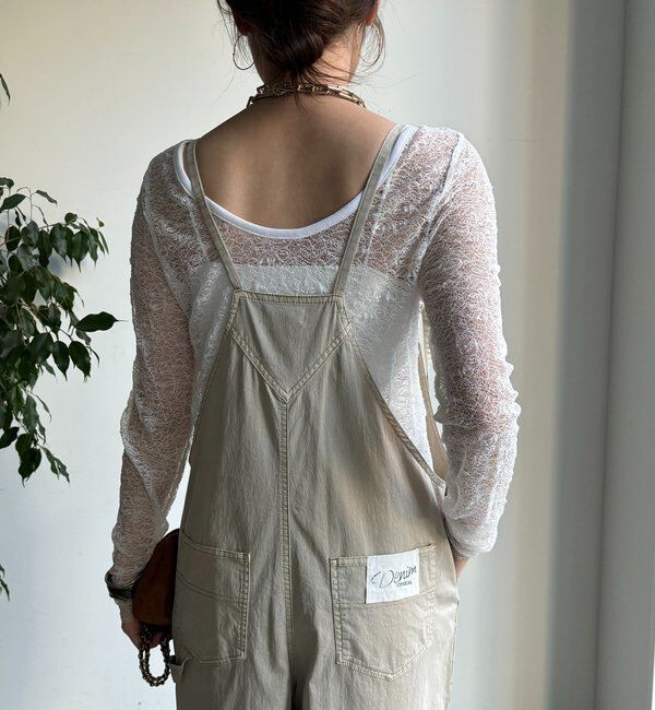  「ストレッチツイルピグメント加工オールインワン」|ワンピース|