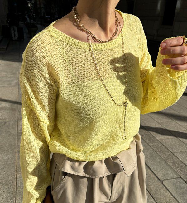  「ペーパーヤーンプルオーバー」|ニット・セーター|