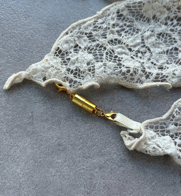  「レースマグネット付スカーフ」|マフラー|