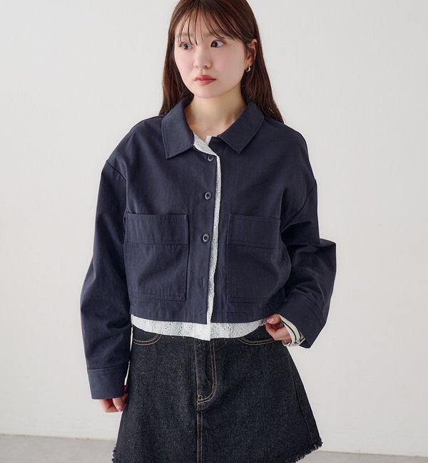  「【WEB先行/SETUP対応】レイヤードショートシャツジャケット」|その他|